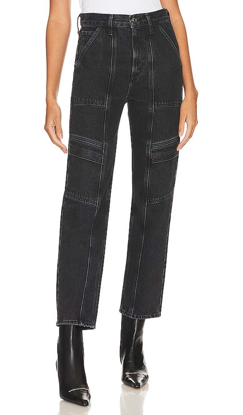 Agolde Utility Black Cooper Cargo Denim Jeans Size 23